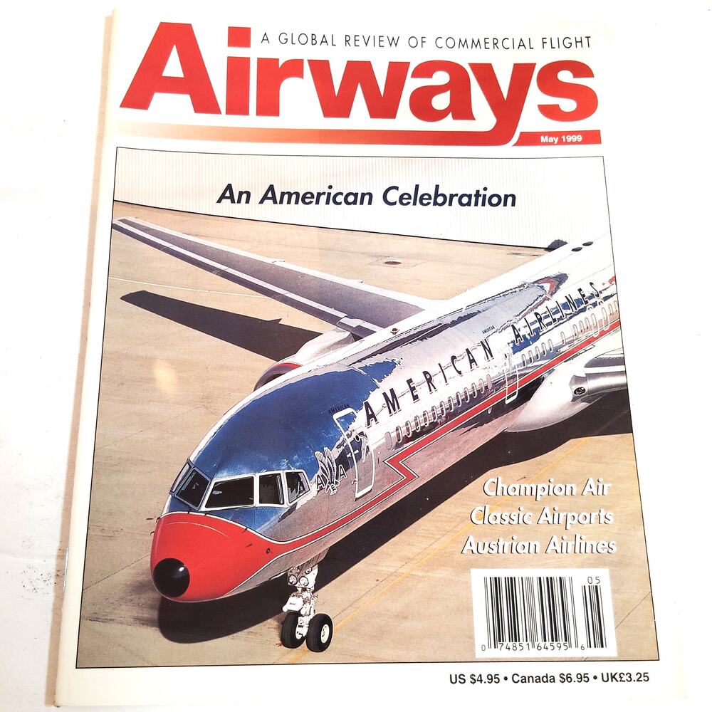 Airways Magazine May 1999 - "An American Celebration" Boeing 727-200 Cover